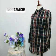 ナラカミーチェ　極上美品　ストレッチ有　チェック柄　Мサイズ　長袖ブラウス