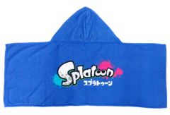 [중고]타월·손수건(캐릭터) 블루 오징어 아시 첨부 후드타월[Splatoon(스플라툰)]