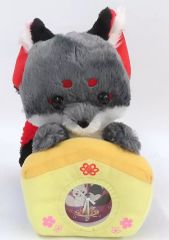 【中古】置き時計・掛け時計 ようかん ぬいぐるみ時計 「ちょコンとキツネ」