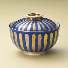 呉須巻金銀十草蓋物（有田焼）