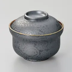 銀彩唐草（黒）蓋向