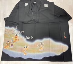 011101 御所解文様 松 菊 牡丹 梅 流水 架け橋 枝折戸 正絹 - メルカリ