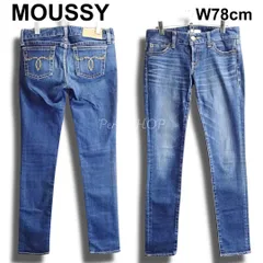 moussy　マウジー　Rebirth SKINNY　W78cm / W27 / L　ストレッチ　スキニーデニム　イエローステッチ　インディゴ　日本製　レディース