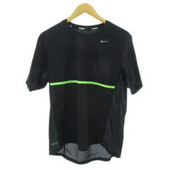 ナイキ NIKE RUNNING ドライフィット Tシャツ 半袖 スウォッシュ 黒 ブラック L
