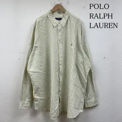 ポロラルフローレン 長袖 シャツ ブラウス Shirt ロングスリーブ ボタンダウン ポニーロゴ 刺繍 ストライプ ビッグ オーバーサイズ サイズ4XLT メンズ - ISItems【USED】【古着】【中古】50141610