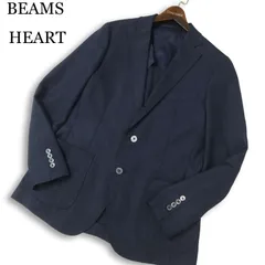 BEAMS HEART ビームス ハート 春夏 背抜き★ テーラード ジャケット Sz.48 メンズ 紺 ネイビー