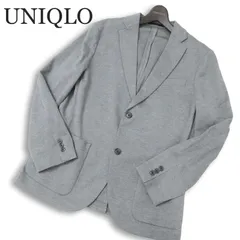 UNIQLO ユニクロ 通年 SLIM FIT★ コンフォート アンコン テーラード ジャケット Sz.L メンズ 灰 グレー