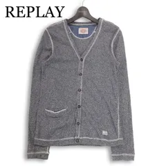 REPLAY リプレイ 通年★ Vネック カーディガン 羽織り Sz.M メンズのサムネイル