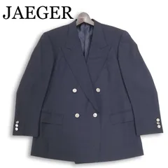 JAEGER イエーガー 通年★ テーラード ジャケット ブレザー Sz.94AB4 メンズ 紺のサムネイル