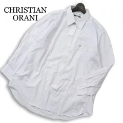【新品 未使用】 CHRISTIAN ORANI クリスチャンオラーニ 通年★ 長袖 ストライプ シャツ Sz.47-84 メンズ 大きいサイズ 特大