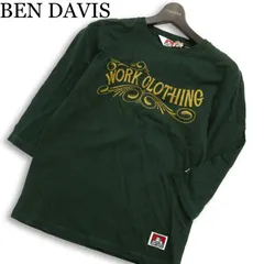 【新品 未使用】 BEN DAVIS ベンデイビス 春夏 バック ロゴプリント★ 7分袖 カットソー Tシャツ Sz.S メンズ