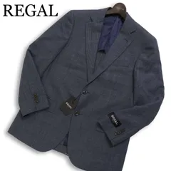 【新品 未使用】 REGAL リーガル 春夏 背抜き ウール★ 2B テーラード ジャケット Sz.A5 メンズ 紺 ネイビー