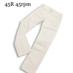 45R 45rpm フォーティーファイブアールピーエム 通年★ ストレート デニム パンツ ジーンズ Sz.28 メンズ 白 日本製のサムネイル