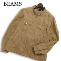 BEAMS ビームス 通年★ コットン シングル ライダース ジャケット ブルゾン Sz.XL メンズ 大きいサイズ