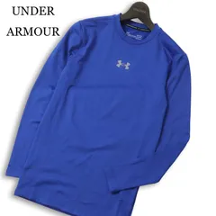 新品★ UNDER ARMOUR アンダーアーマー 裏起毛 COLD GEAR ロゴ 長袖 コンプレッション シャツ Sz.L メンズ 紺 トレーニング