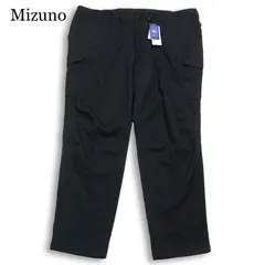 【新品 未使用】 Mizuno ミズノ ストレッチ カーゴ テーパード パンツ Sz.10XL-8 メンズ 黒 大きいサイズ 特大 トレーニング