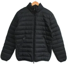 エンポリオアルマーニ EMPORIO ARMANI EA7 ダウンジャケット エンブレム ロゴ フード収納 キルティング M 黒 ブラック ■MNK5