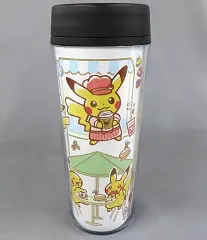 【中古】マグカップ・湯のみ ピカチュウ タンブラー(ブラック) 「ポケットモンスター ピカチュウスイーツ by ポケモンカフェ」