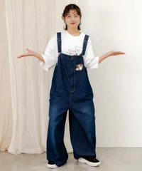 クマのおちり刺繍サロペット