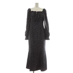 メゾンマーブル MAISON MARBLE ワンピース F 紺 ネイビー 花柄 長袖 ロング /RR