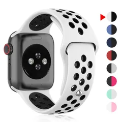 コンパチブル Apple Watch バンド 38mm 40mm 41mm 42mm 44mm 45mm 49mmソフトシリコンバンド 通気性 スポーツシリコンストラップリストバンド交換バンドリストバンド iWatch series SE/10/9//8/7