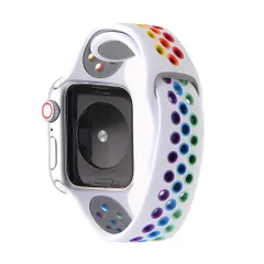 コンパチブル Apple Watch バンド 38mm 42mm 40mm 44mmソフトシリコンバンド 通気性 スポーツシリコンストラップリストバンド交換バンドリストバンド iWatch series SE/8/7/6/5/4/3/2/1に対応 (42mm