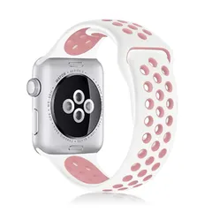 コンパチブル Apple Watch バンド 38mm 42mm 40mm 44mmソフトシリコンバンド 通気性 スポーツシリコンストラップリストバンド交換バンドリストバンド iWatch series SE/8/7/6/ 5/4/3/2/1に対応 (42m