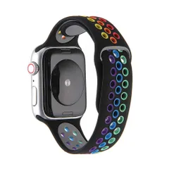 コンパチブル Apple Watch バンド 38mm 42mm 40mm 44mmソフトシリコンバンド 通気性 スポーツシリコンストラップリストバンド交換バンドリストバンド iWatch series SE/8/7/6/5/4/3/2/1に対応 (42mm