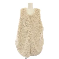 ドゥドゥ DOUDOU ベスト ジレ フェイクファー M ベージュ /TK