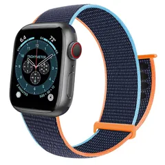 コンパチブル Apple Watch バンド 40mm 41mm 42mm 44mm 45mm 46mm 49mm 柔らかく快適で軽量で通気性の良いナイロンスポーツループベルトアップルウォッチシリーズ 11 10 9 8 7 6 5 4 SE Ultraに対応