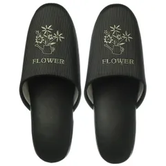 [スリッパ] 歩きやすい [ニッポンスリッパ] ブラック 黒 22cm-24cm 28232 スリッパ ルームシューズ 鞋 室内 来客用 にも