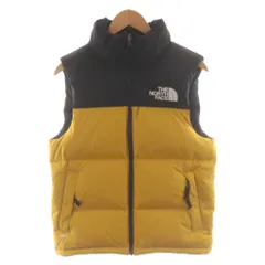 ザノースフェイス THE NORTH FACE 1996 RETRO NUPTSE VEST ダウンベスト 上着 XS 黄 イエロー 黒 ブラック NF0A3JQQ /AN46