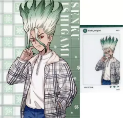 【中古】キャラカード 石神千空 ポストカード＆クリアカードセット 「推しくじ Dr.STONE ～冬のお出かけくじ～」 E賞