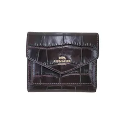 コーチ COACH クロコ型押し 二つ折り財布 レディース 表記無 