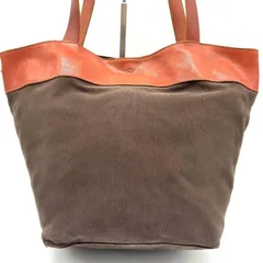 IL BISONTE イルビゾンテ トートバッグ ハンドバッグ レザー 2way キャンバス キャメル ブラウン