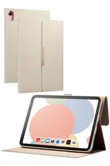 エレコム iPad 第11世代 A16 11インチ (2025) 10.9インチ 第10世代 (2022) フラップケース ソフトレザー ＆me Apple Pencil収納 ミラー付 グレージュ TB-A23RWVJM2GB