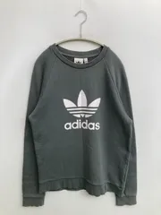 adidas スウェット J/S グレー コットン 前面プリント ブランドロゴ 長袖