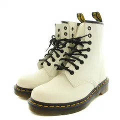 ドクターマーチン DR.MARTENS 1460 8ホールブーツ ショートブーツ レザー レースアップ UK4 23.0cm 白 ホワイト 黒 ブラック /YT