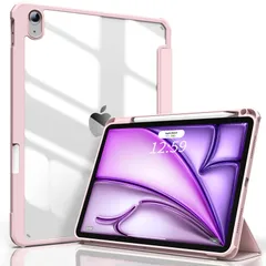 SQBEBS iPad Air 11インチ (M3/M2) ケース 2025/2024 iPad Air 第5世代/第4世代 ケース 2022/2020 10.9インチ 透明 アクリル カバー Apple Pencil Pro/USB-C/2 ワイヤ ...