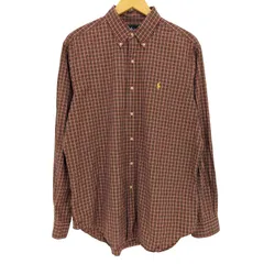 ラルフローレン RALPH LAUREN 90-00s CLASSIC FIT ポニー刺繍 ボタンダウン タータン チェックシャツ メンズ import：L 