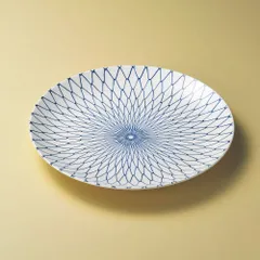 網目１３号丸皿（萬古焼）