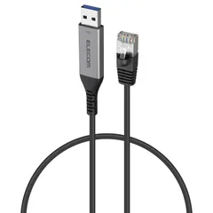 エレコム USB-A to LAN変換ケーブル CAT6 MACアドレスチェンジャー 1m ブラック LD-AL1G10BK