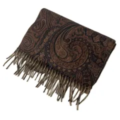 エトロ ETRO カシミヤマフラー ストール カシミヤ ペイズリー ブラウンのサムネイル