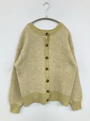 Samansa Mos2 カーディガン/ボレロ F ライトグリーン ウール・ニット 無地 ミドル丈 長袖