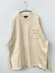 NAUTICA Tシャツ/カットソー XL ベージュ 無地 ミドル丈 長袖 クルーネック(丸首)