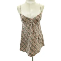 バーバリーブルーレーベル BURBERRY BLUE LABEL 美品 キャミソールカットソー ノバチェック ピンク 38 約M FE538-270-12 IBO88