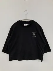 adidas Tシャツ/カットソー L ブラック バックプリント ワンポイント ブランドロゴ ショート丈 半端袖 クルーネック(丸首)