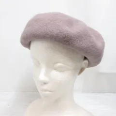 イング INGNI ウール混 フェルト ベレー帽 帽子 F グレーパープル