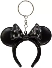 【中古】キーホルダー ミニーマウス(ブラック/レザー/リボンスタッズ) カチューシャキーチェーン 「ディズニー」 東京ディズニーリゾート限定