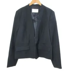 ナチュラルビューティー NATURAL BEAUTY 18AW 大きいサイズ ノーカラージャケット 総裏地 15 XL相当 黒 ブラック /Xのサムネイル